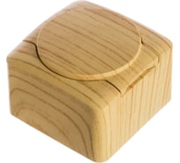 Розетка Lezard, VIOLA, с/з, с крышкой. керамика, белёный дуб, 751-5200-123