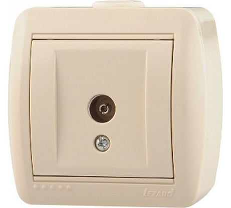ТВ розетка Lezard, NATA, оконечная, крем, 710-0300-130