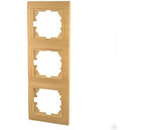 Рамка Lezard, MIRA, 3-ая, вертикальная, ясень, 701-4700-153