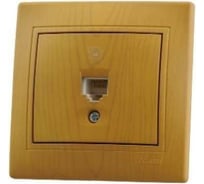 Телефонная розетка Lezard, MIRA, евро, ольха, 701-0701-137