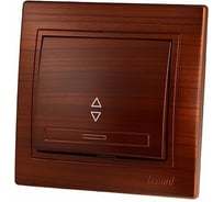 Проходной выключатель Lezard MIRA, с подсветкой, вишня, 701-0601-114