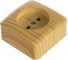 Розетка Lezard VIOLA, без заземления, керамика, белёный дуб, 751-5200-121 1