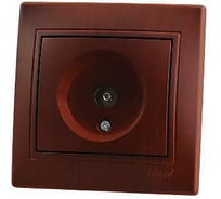 Розетка ТВ Lezard MIRA, проходная, вишня 701-0601-129