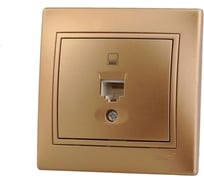 Компьютерная розетка Lezard MIRA, со вставкой, металлик золото 701-1313-139