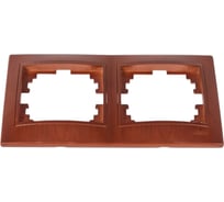 Двухместная горизонтальная рамка Lezard MIRA вишня 701-0601-147