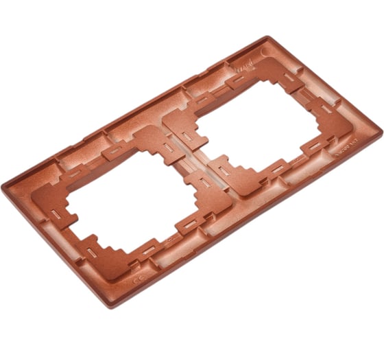 Двухместная горизонтальная рамка Lezard MIRA вишня 701-0601-147