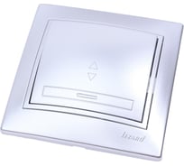 Проходной выключатель Lezard MIRA, со вставкой, металлик серый 701-1010-105 16192665