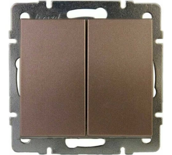 Выключатель Lezard RAIN, 2-й, бронза, матовый, 703-3188-101