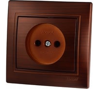 Розетка Lezard MIRA без заземления, керамика, маун 701-0404-121