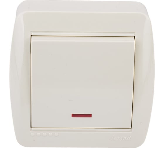 Выключатель Lezard DEMET с подсветкой, кремовый 711-0300-111