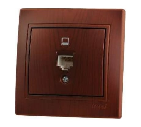 Компьютерная розетка Lezard MIRA, вишня, 701-0601-139