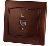 Компьютерная розетка Lezard MIRA, маун, 701-0404-139
