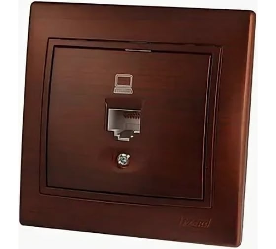 Компьютерная розетка Lezard MIRA, маун, 701-0404-139