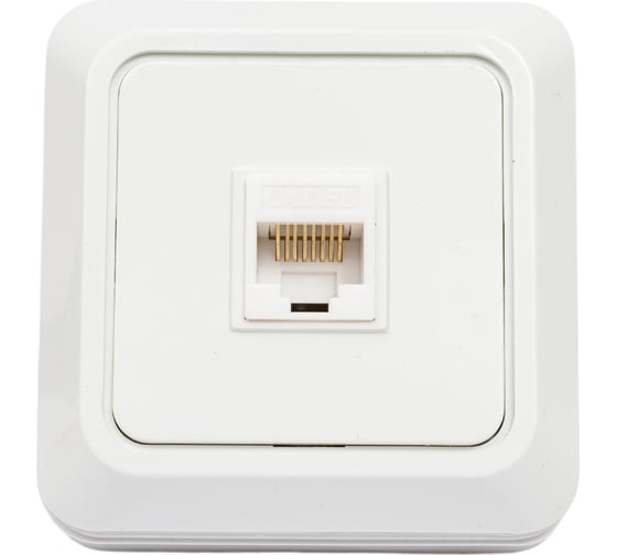 Компьютерная розетка IN HOME RJ-45 BOLLETO белая 7035 4690612018294