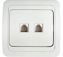 Компьютерная двойная розетка IN HOME RJ-45 CLASSICO белая 2136 4690612018300