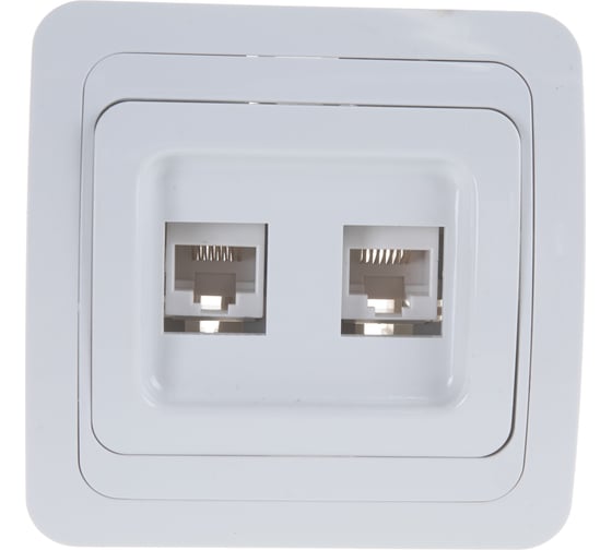 Компьютерная двойная розетка IN HOME RJ-45 CLASSICO белая 2136 4690612018300