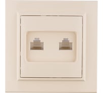 2-местная розетка EKF Минск RJ-45 СП бежевая SQERK02-035-20