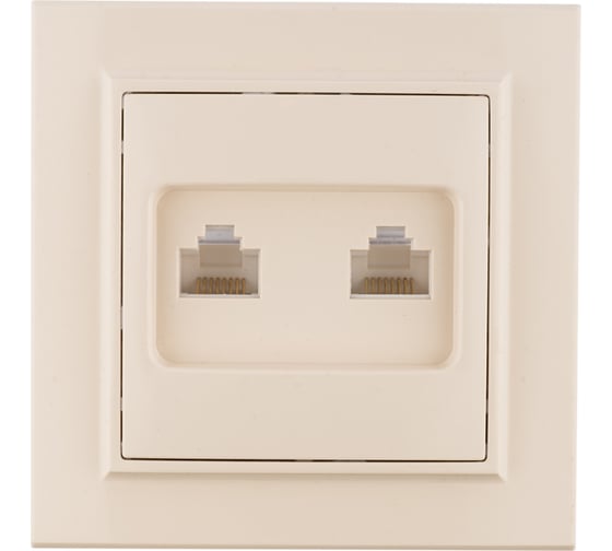 2-местная розетка EKF Минск RJ-45 СП бежевая SQERK02-035-20