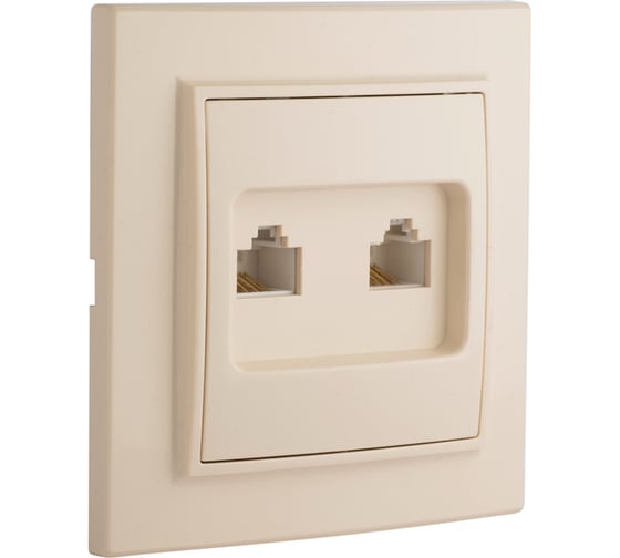 2-местная розетка EKF Минск RJ-45 СП бежевая SQERK02-035-20