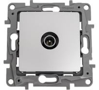 Розетка Legrand TV Etika алюминий проходная 15дБ 672463