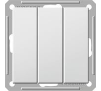 Выключатель Systeme Electric Wessen 59 белый 3-клавишная 16А (сх.05) VS0516-351-1-86