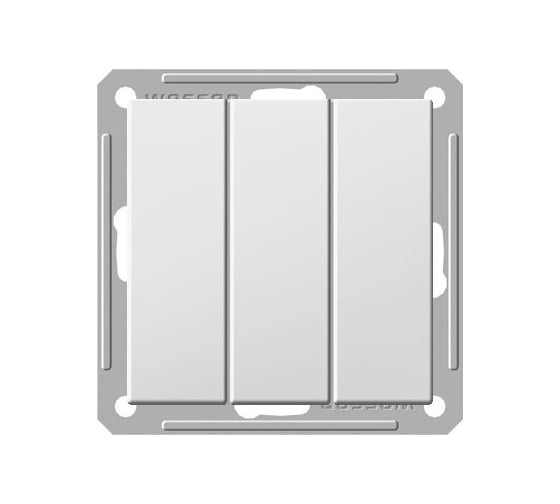 Выключатель Systeme Electric Wessen 59 белый 3-клавишная 16А (сх.05) VS0516-351-1-86