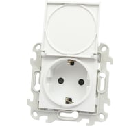 Розетка Simon 2К+З Schuko IP44, белый 2450448-030