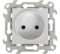 Розетка Simon 2К с защитными шторками, белый 2450441-030