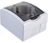 Розетка Simon с заз. Schuko, с крышкой, IP54, 16А 250В, S15 Aqua, белый 1594445-030