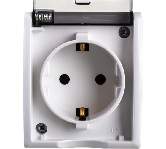 Розетка Simon с заз. Schuko, с крышкой, IP54, 16А 250В, S15 Aqua, белый 1594445-030