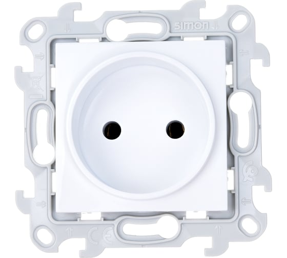 Розетка Simon 2К без защитных шторок, белый 2450442-030