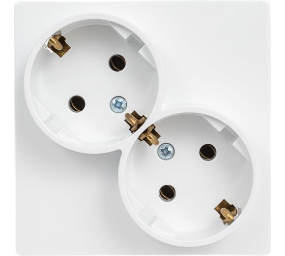 Розетка Simon 2х2К+З Schuko без шторок, белый 2450459-030
