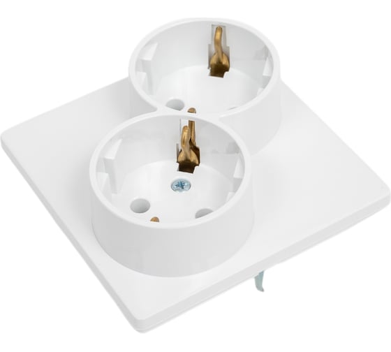Розетка Simon 2х2К+З Schuko без шторок, белый 2450459-030