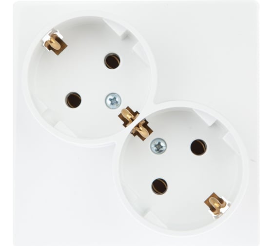 Розетка Simon 2х2К+З Schuko без шторок, белый 2450459-030