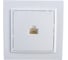 Компьютерная розетка STEKKER 1-местная RJ-45, серия Эрна, белая 39047 1