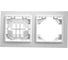Двухместная горизонтальная рамка STEKKER серия Эрна, белая PFR00-9002-01 39055 1