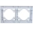 Двухместная горизонтальная рамка STEKKER серия Эрна, белая PFR00-9002-01 39055 4