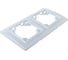 Двухместная горизонтальная рамка STEKKER серия Эрна, белая PFR00-9002-01 39055 5