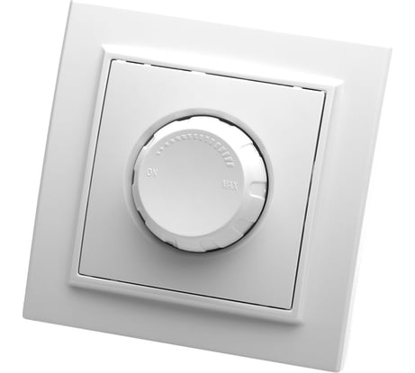 Выключатель STEKKER диммируемый, 220V, 600W, серия Эрна, белый, PSW10-9006-01 39046