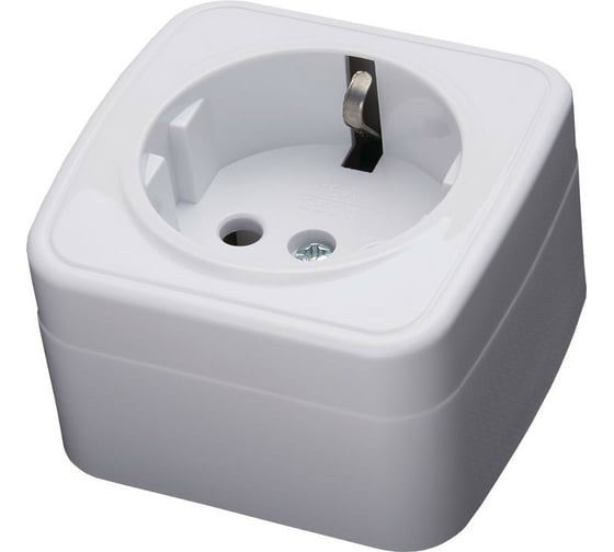 Накладная розетка STEKKER с заземляющим контактом АВS 250В 16А IP20 серия Basic PST16-501-20 39033