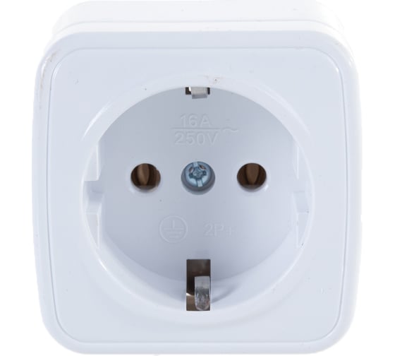 Накладная розетка STEKKER с заземляющим контактом АВS 250В 16А IP20 серия Basic PST16-501-20 39033