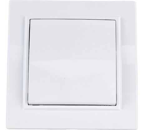 Выключатель STEKKER 1-клавишный, 220V, 10А, серия Эрна, белый, PSW10-9003-01 39043