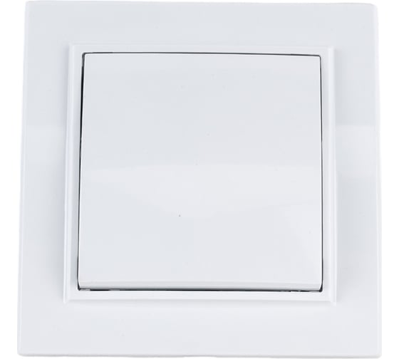 Выключатель STEKKER 1-клавишный, 220V, 10А, серия Эрна, белый, PSW10-9003-01 39043 16177014