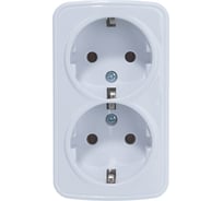 Накладная двухместная розетка STEKKER с заземл АВS 250В 16А IP20 серия Basic PST16-502-20 39034