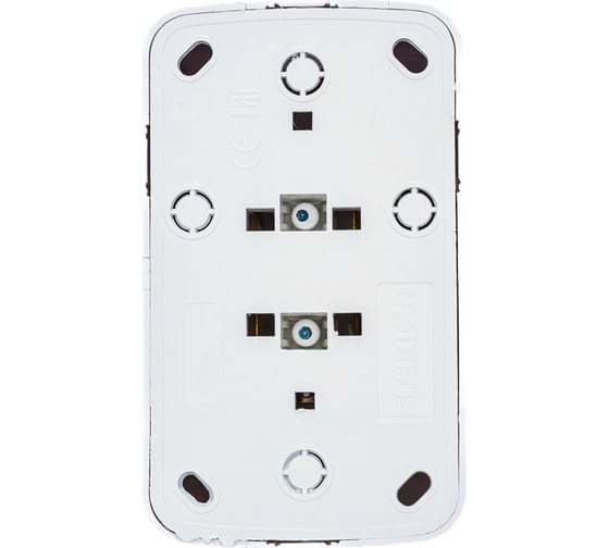 Накладная двухместная розетка STEKKER с заземл АВS 250В 16А IP20 серия Basic PST16-502-20 39034