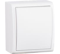 Одноклавишный выключатель Simon с подсветкой, IP54, 10А 250В, винтовой зажим, S15 Aqua, белый 1594104-030