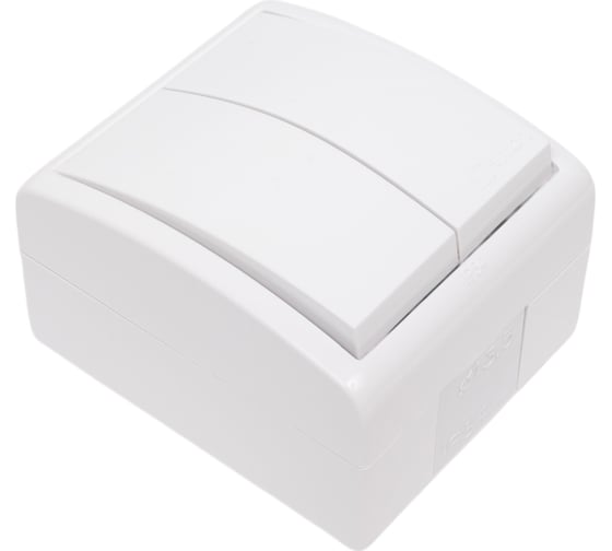 Двухклавишный выключатель Simon с подсветкой, IP54, 10А 250В, S15 Aqua 1594399-030