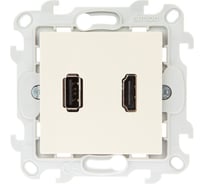 Коннектор Simon HDMI+USB 2.0, слоновая кость 2411095-031