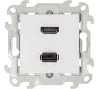 Коннектор Simon HDMI+USB 2.0, белый 2411095-030