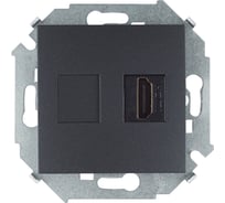 Розетка Simon HDMI, графит 1591407-038